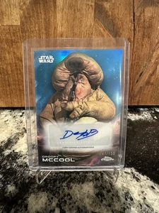 2025 Topps Chrome Star Wars Droopy McCool Auto /150 - Picture 1 of 2