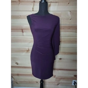 Vestido para mujer Lauren By Ralph Lauren de crepé con un hombro detalle fruncido talla 0 - Imagen 1 de 8