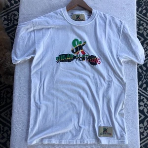 90s Y2K Sugar Klothing African Embroidered T-shirt Medium Nicaragua Streetwear - Picture 1 of 7