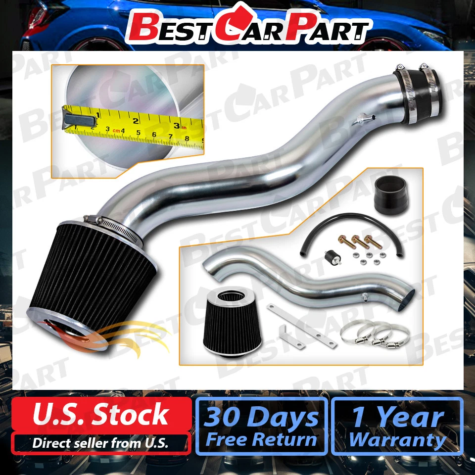 Sistema de corrida BCP BLACK 88-91 Honda Civic/CRX 1.6L L4 entrada de ar + filtro - Imagem 1 de 4