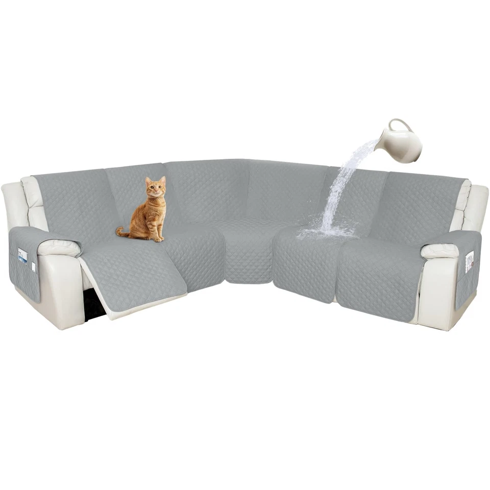 Fundas de sofá seccionales reclinables 1OO% impermeables en forma de L funda de sofá para reclinable... Foto 1 de 4