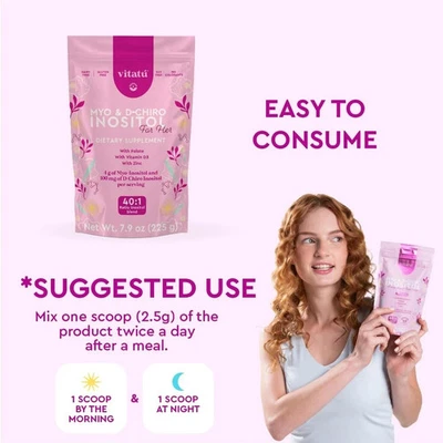 Mezcla de Myo Inositol y D-Chiro Inositol con Ácido Fólico Vitamina D3 Zinc 225g Foto 1 de 4