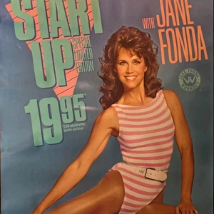 Jane Fonda Workout “Start Up” 24x39 Vintage Video-Store Promo Poster • 1980s... - Picture 1 of 17