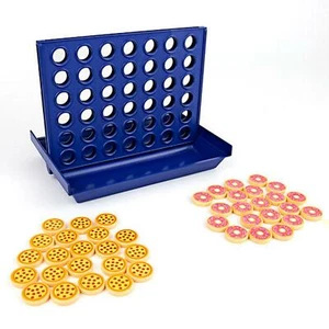 4 In A Row Game Doughnut vs Pizza 4 In A Dough Connect Four Kids Family Game - Picture 1 of 2
