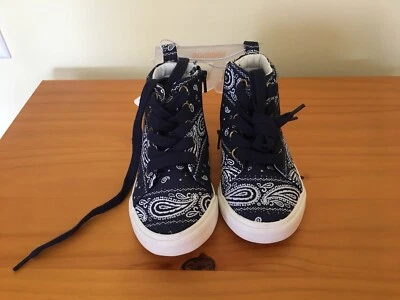 Новый с Ярлыками Gymboree пейсли темно-синий Hi верхний кроссовок девочки ясельного возраста 8,9 - Изображение 1 из 3