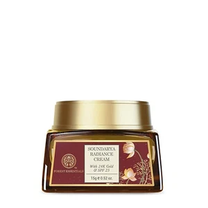 Forest Essentials Soundarya Radiance Crema con oro 24K & SPF 25 15 gm - Foto 1 di 3