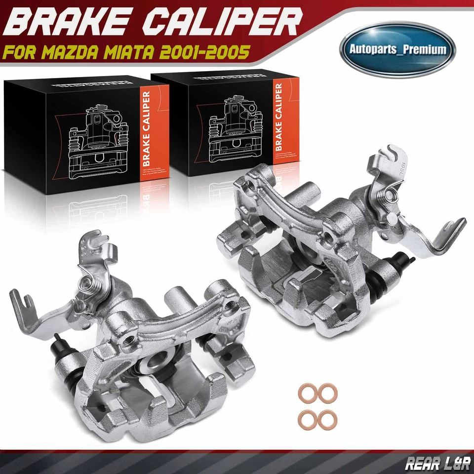 Par de pinzas de freno traseras con soporte para Mazda Miata 01-05 con suspensión deportiva Foto 1 de 4