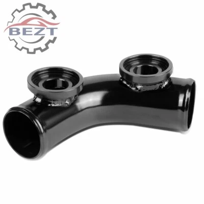 BLACK TYPE-SSQV 2.5" 70 DEGREE TURBO BLOW OFF VALVE DUAL FLANGE PIPE ADAPTOR - Image 1 of 4