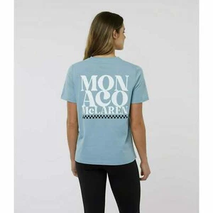 McLaren F1 Special Edition Monaco GP Women's Slogan T-Shirt - Blue/Black/Orange - Picture 1 of 31