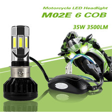 Motorcycle LED Headlight H4 HS1 P43T BA20D H6 S2 35W 6COB Hi/Lo Beam Front Light