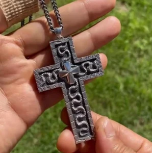 Squids Necklace Game,necklace with secret compartment,Cross Pendant Necklace - Picture 1 of 7