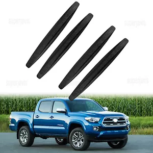 Protector de parachoques tira anticolisión grano fibra de carbono 4 piezas para Toyota Tacoma - Imagen 1 de 13