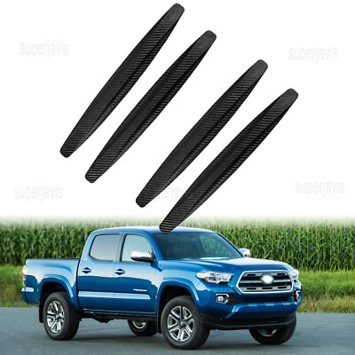 4Pcs Carbon Fiber Grain Anti-Collision Strip Bumper Protector For Toyota Tacoma — 第 1/4 张图片