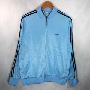 Vintage Adidas Ventex Trainingsjacke Herren Large Babyblau Made In France 70er 80er - Bild 1 von 15