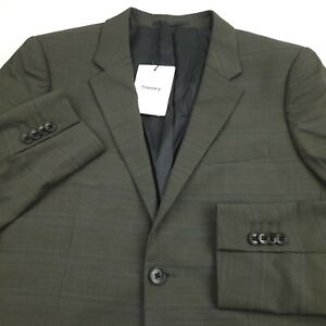 Theory Wool Suit Separate Jacket Mens Size 36S Green & Blue