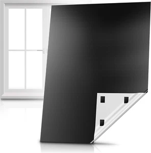 Fenster Verdunkelung 100% Lichtundurchlässig | 2M X 1,45M Schwarz | Sonnenschutz - Bild 1 von 12