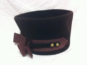 Cappello Cloche Flapper Vintage QUALITE Italia Velluto Marrone MISS RAE Chicago New York - Foto 1 di 9