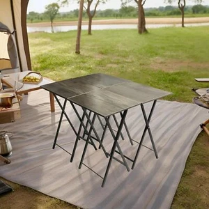 Folding TV/Snack Tray Table Set,Set of 4 TV Trays for Eating TV Dinner Tables - Picture 1 of 28
