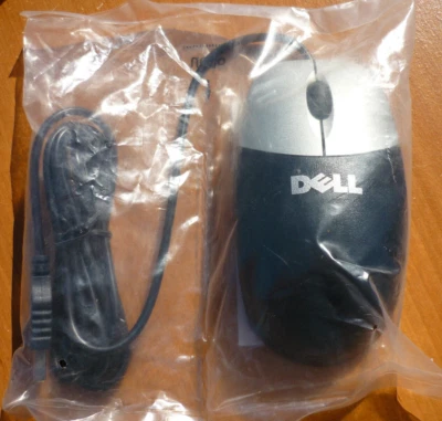 Dell M-UVDEL1 USB Optical Wheel Mouse BLACK - SEALED NEW OLD STOCK - Image 1 of 4