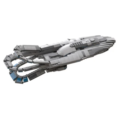 MOC-117976 Orville Mid-level Exploratory-class Ship with Stand 757 Parts - Image 1 of 4
