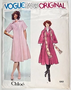 "Vestido, torso y bufanda busto de colección Vogue Paris original 1263 Chloe Misses 32 1/2" - Imagen 1 de 5
