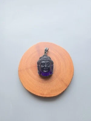 Colgante de plata de ley 925 circonita cúbica con cristal Guanyin Foto 1 de 4