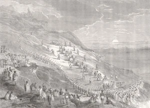 MADAGASCAR. Parade of King & Court to Execution ground, Ambohipotsi 1863 print - Picture 1 of 1