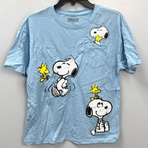 Peanuts Snoopy Blue Graphic T-Shirt Women's Size Small - Picture 1 of 8