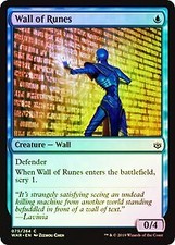 Wall of Runes FOIL War of the Spark MINT Blue Common MAGIC MTG CARD ABUGames