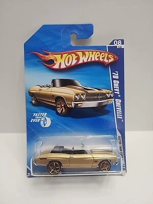2010 Hot Wheels #136 Faster Than Ever 8/10 '70 CHEVY CHEVELLE Gold w/FTE Spokes - Image 1 of 4