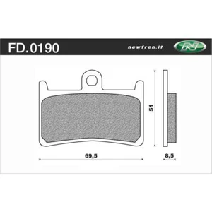 Newfren Front Brake Pads for Yamaha FZS600 FAZER 1998-2003 >Tour Organic - Picture 1 of 1