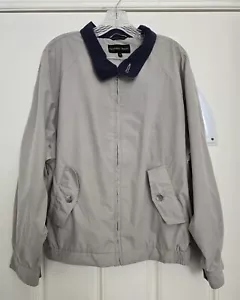 VTG Geoffrey Beene Bomber Jacket Men M Full Zip L/S Collar Lined Pockets Casual - Picture 1 of 14
