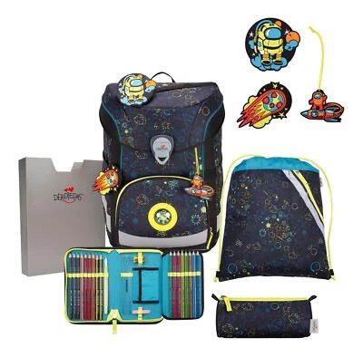 DerDieDas ErgoFlex Easy Exklusiv LED Schulranzenset 5-teilig Crazy Neu - Bild 1 von 4