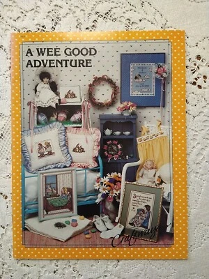A Wee Good Adventure 30 Page Cross Stitch Patterns Booklet Craftways 1984 Vtg - Image 1 of 4