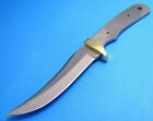 Fixed Blade Full Tang Upswept Bowie Hunting Knife Making Blank With Brass Guard