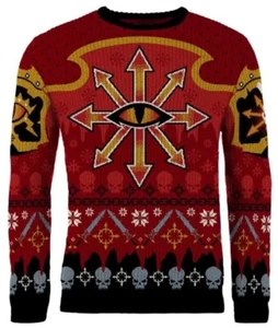 Warhammer 40K: Black Legion- Chaos Space Marines - Christmas Jumper - 2XL - GIFT - Picture 1 of 1