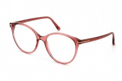 Armação de óculos Tom Ford TF5742-B 072 rosa plástico gato 53-18-140 bloco azul - Imagem 1 de 2