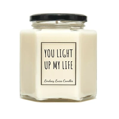 You Light Up My Life Scented Candle, Gift For Girlfriend/Boyfriend - Image 1 of 4