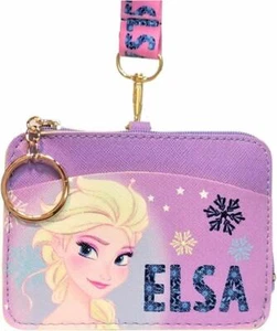Frozen Elsa Cambio Monedas Cartera Portatarjetas Estuche Bolsa Billetera Cordón Llavero - Imagen 1 de 6