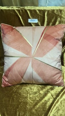 Indoor Chair Cushion  Orange And Gold - Set Of Two - Image 1 of 2