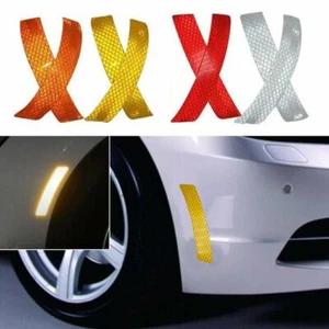 6pcs Car Bumper Reflective Warning Strip Reflector Stickers Auto Accessories - Bild 1 von 14