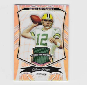 Camiseta deportiva Aaron Rodgers 2009 Bowman Sterling Patch 147/199 refractor #57 Packers - Imagen 1 de 3