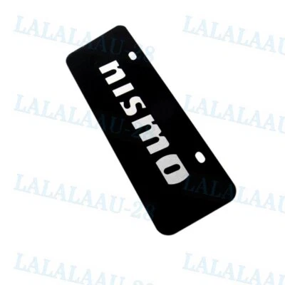 Marco de matrícula de acero inoxidable negro delantero 12" X 4 para Nissan NISMO con tapas Foto 1 de 4