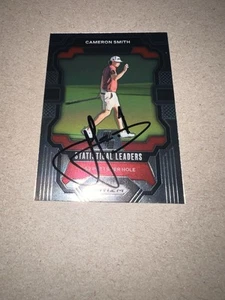Cam Smith Signed 2024 Panini Prizm Stat Leaders Trading Card (93) LIV Golf - Picture 1 of 2