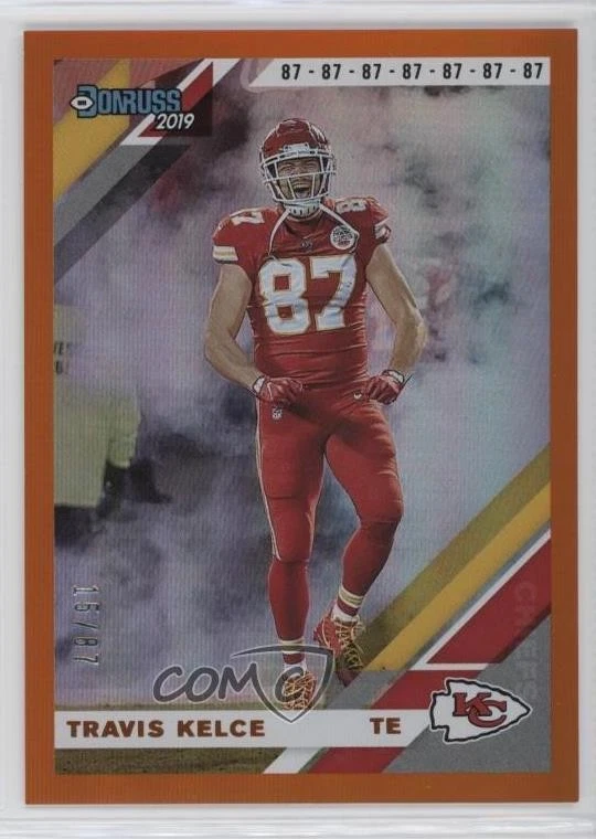 2019 Panini Donruss Photo Variation Jersey Number /87 Travis Kelce #2V - Image 1 of 2