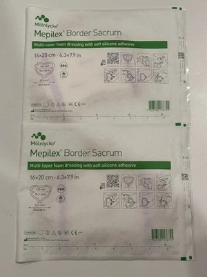 Mepilex Border Sacrum Silicone Foam Dressing 6.3 x 7.9in (16x20cm) *Lot Of 2** - Image 1 of 2