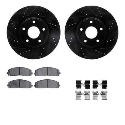 For Dodge Grand Caravan 12-20 Brake Kit Drilled & Slotted Front Brake Kit w Euro - Imagem 1 de 2