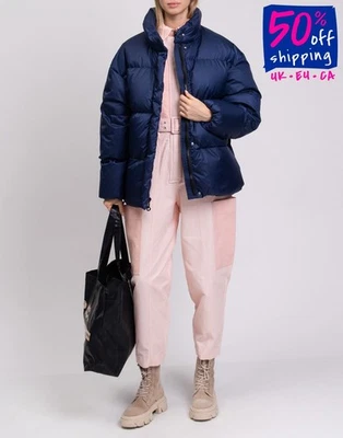 RRP €1149 IENKI IENKI Down Puffer Jacket Size XS Padded Blue Full Zip High Neck - Image 1 of 4