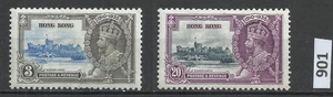Hong Kong 1935 King George V 2 Mint Hinged Stamps Mi#132,135 CV €50 - Picture 1 of 5