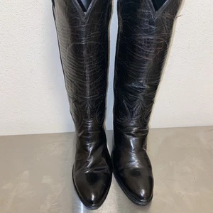 Tony Lama Cherry Black Style H4706 Western Boots Women's 6B - Picture 1 of 10
